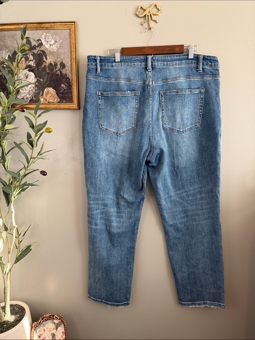 VERVET Los Angeles Size 16 Medium Wash Straight Leg Ankle Jeans Stretch - Picture 7 of 7